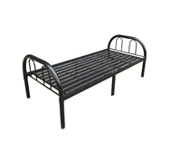 Cadre de lit en fer argenté design en maille Chambre à coucher simple Moderne Amérique Canada Hôtel Vente en gros Chine Meubles de maison Lit en métal 200kg