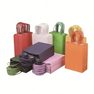 Custom Wholesale Print Your Own logo Reusable Food Takeaway square Bottom Brown Kraft <b>Paper</b> Bag - Product Image 1