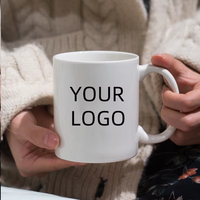 Tasse à café en céramique imprimée avec logo personnalisé de 10oz tasse en céramique personnalisée tasse à café en porcelaine avec poignée cadeau