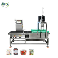 Machine d'emballage automatique de fruits, légumes et viande avec pesage, impression et étiquetage en ligne pour boîtes en plastique