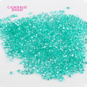 Cadermay Paraiba Blue Yag Loose Gemstones Square Synthetic Lab Created For Jewelry Making - Product Image 1