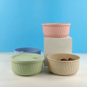 Top Seller Wheat <strong>Straw</strong> <strong>Bowl</strong> Set <strong>With</strong> Lid Eco Friendly Wheat <strong>Straw</strong> Noodle <strong>Bowl</strong> - Product Image 6