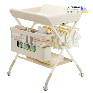 Stazione Portatile <span class=keywords><strong>per</strong></span> il Cambio del Pannolino <span class=keywords><strong>per</strong></span> Neonati con Ruote e Altezza Regolabile - Product Image 1