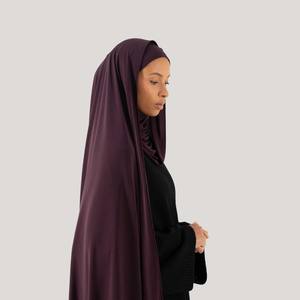 オーストラリア人気竹コットンヒジャーブストレッチ通気性固体女性スカーフショールソフトジャージーイスラム教徒ヒジャーブターバン - Product Image 4