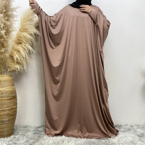 6210# High Quality Muslim Dress Wholesale Latest Solid Color Long Sleeve Muslim Prayer Dress Islamic Clothing Abaya - Product Image 3