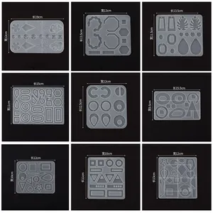 Molde de resina epóxi 2022, brincos de molde de resina de silicone diferentes