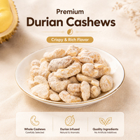 OEM Bulk Durian-gearomatiseerde Cashewnoten, romig gecoate, knapperige, zoete, aromatische snack, echte Durian Premium 10kg