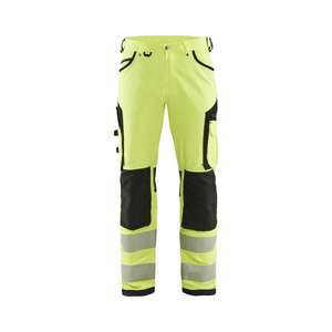 BLAKLADER - 119716423399C52 Pantalones de alta visibilidad Elástico en 4 direcciones sin bolsillos para uñas Amarillo/Negro-EAN 7330509840542 ROPA DE TRABAJO DE 2017 - Product Image 1