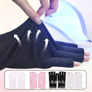 Guantes de protección UV sin dedos para manicura, guantes anti-bronceado para lámpara UV LED, curado de gel, venta al por mayor - Product Image 5