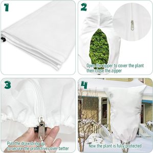Protection hivernale pour les plantes, housse de protection contre le gel pour les plantes de 60 cm x 80 cm avec cordon de serrage - Product Image 6