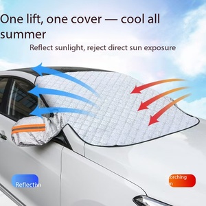 Ventes Flash : Pare-soleil pliable pour pare-brise de voiture, protection contre la pluie, la neige et la glace pour la plupart des voitures, SUV, camions et fourgonnettes - Product Image 4