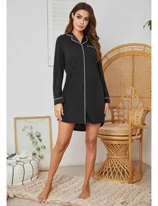 부티크 소프트 여성 잠옷 긴 소매 폴리 에스터 95% 스판덱스 5% 파자마 홈 슬리핑 착용
