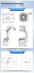 Bras robotique industriel programmable à 6 axes, support de soudage et de meulage, système robotique personnalisé pour le traitement des machines - Product Image 6