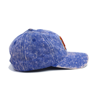 Casquette de baseball vintage en coton sergé délavé avec broderie 3D sur 6 panneaux, personnalisable en gros