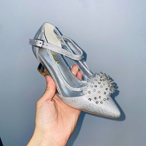 Nouvelles chaussures à talons hauts pour filles, motif fleur et <span class=keywords><strong>diamant</strong></span>, pour scène, soirée, mariage et spectacle - Product Image 3