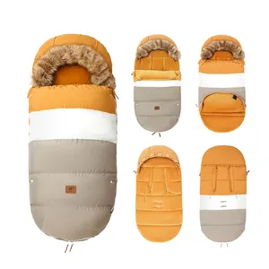 100% Polyester hiver plaine teint en gros bébé confort portable Anti coups de pied sac de couchage bébé poussette sac de couchage chancelière