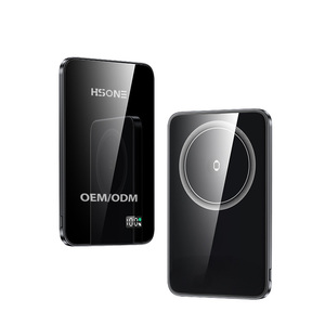 LF21 3-in-1 Magnetic <b>Wireless</b> Charger 7mm Ultra Slim Aluminum Mirror Glass with LED Digital Display and 15W Fast Charging - Product Image 4