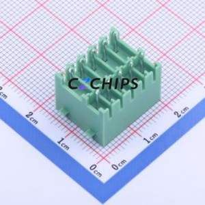 KF2EDGKVG-3.5-2*5P Plug-in Terminal Block Through hole,P=3.5mm Connector Board-to-Board / Socket - Closed Snap Fixing 2x5P 3.5mm - Product Image 2