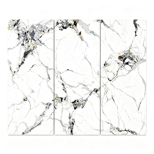 Pavimento in Gres Porcellanato Effetto Ardesia 1200x2400mm, Spessore 9mm, Superficie Lucida Bianca, Impermeabile, Ecologico, Design Moderno per Soggiorni e <span class=keywords><strong>Hotel</strong></span> - Product Image 1