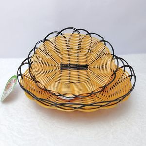 Woven <b>Snack</b> Basket Round Plastic Food <b>Container</b> Kitchen Use 130 Series - Product Image 3