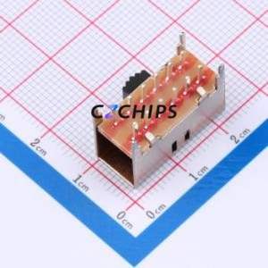 TP60421124 Slide Switch Through hole Component (THT) Switch Rectangle Pin Header PC Pin 21.2mm 9.4mm - Product Image 2