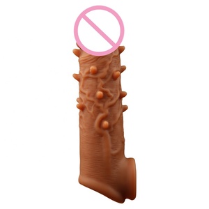 silicona líquida <span class=keywords><strong>de</strong></span> alargamiento <span class=keywords><strong>de</strong></span> pene manga con bola lazo para glande del pene extensor - Product Image 2