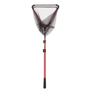 Épuisette de pêche pliable avec manche télescopique, en nylon durable, maille sûre pour la capture ou la libération des poissons - Product Image 6