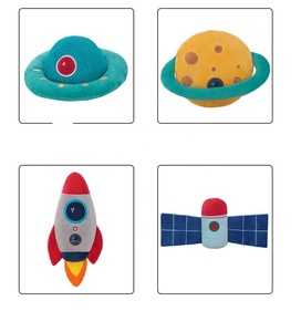 Pet paketi seti yavru yıldızlı rüya çiğnemek oyuncaklar Pet diş sağlıklı astronot roket şekli gıcırtılı köpek oyuncak - Product Image 5