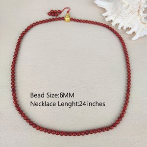 Novedades 2025 Collar Italiano Grande de Coral Auténtico con Piedras Preciosas Cuentas Redondas de 5MM de Coral Naranja y Borla Larga de 34'' - Product Image 6