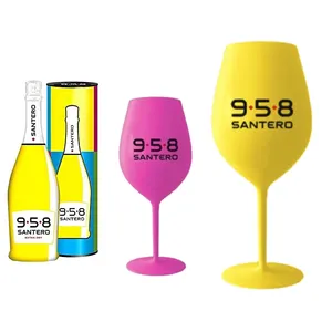 Günstige Fabrik Großhandel Custom Hot Sell Kunststoff Tritan Hochzeits feier Weinglas Becher mit Druck Logo verfügbar