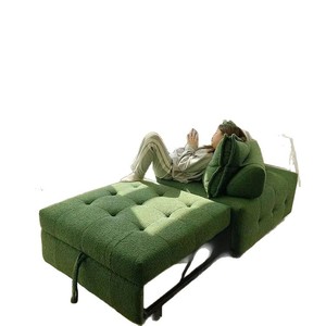 <b>Sofa</b> <b>Bed</b> Folding <b>Convertible</b> Modular Green Fabric Single Size For Small Apartments - Product Image 5