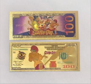 Scooby Doo 6 Designs Billet de banque commémoratif en feuille d'or, Carte de collection en feuille d'or à thème dessin animé - Product Image 5