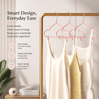 Porte-vêtements en métal à un seul niveau, gain de place, avec crochets, pour armoire et salon