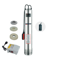 Pompe submersible haute pression robuste en acier inoxydable pour puits profonds, idéale pour l'irrigation agricole et de jardin
