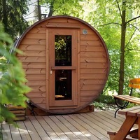 Sauna extérieur en bois massif personnalisable pour 2 à 4 personnes, salle de vapeur sèche chauffée, baignoire de plongée froide