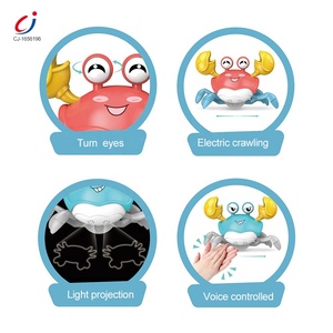 Chengji sensore di controllo vocale proiezione strisciante giocattoli da passeggio per animali granchio elettrico in fuga - Product Image 6