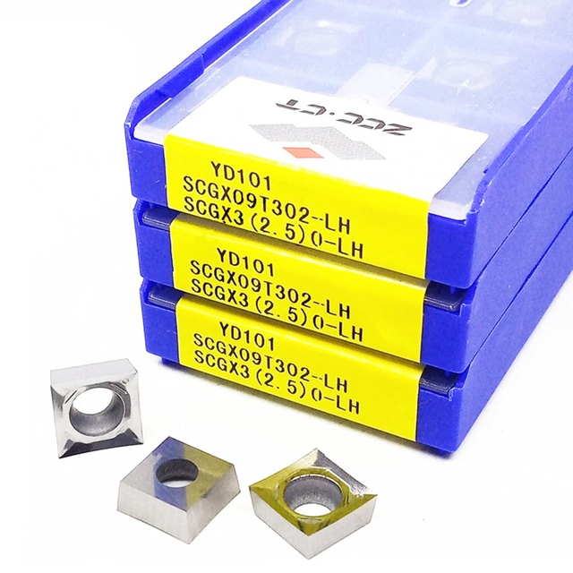 ZCC CT SCGX Milling Insert YD101 SCGX09T302-LH Carbide Triangle/Square Shape OEM for Aluminum Milling & Turning Tools