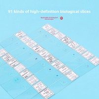 Portaobjetos de Vidrio para Microscopio Biológico con Secciones de Especímenes de Animales/Plantas/Células Animales y Bacterias para Niños y Estudiantes