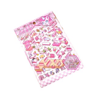 JHM mignon Scrapbooking fournitures 3D Miniature cabine bricolage scène autocollants dessin animé animaux <span class=keywords><strong>Panda</strong></span> Capybara conceptions - Product Image 6