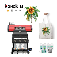 Imprimante DTF Kongkim 60 cm (24 pouces) avec double tête, four de séchage, secoueur de poudre, système d'agitation d'encre blanche