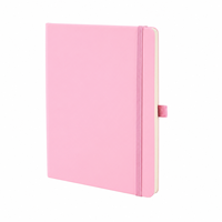 Buku Catatan Kantor Bisnis Kulit Lunak A5 Custom Print, Agenda Harian Sederhana, Notepad dengan Logo, Jahitan Binding, Bergaris