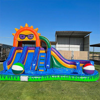 Toboggans gonflables pour piscine d'eau, toboggan aquatique, piscine gonflable avec toboggan