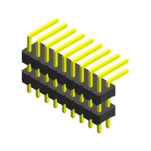 보드 스페이서 이중 행 R/A pcb 핀 헤더