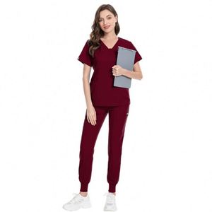 Offre Spéciale : Ensembles d'uniformes médicaux à manches courtes pour infirmières, tenues personnalisées, uniformes d'hôpital tendance, uniformes médicaux élégants pour le personnel infirmier (OEM) - Product Image 3