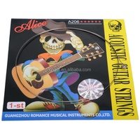 Acoustic Guitar Stainless Steel String Alice A206SL .011 Inch 0.28 mm 1st E First Single String Encordoamento