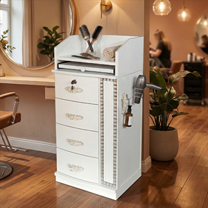 Mueble Profesional para Salón de Belleza, Peluquería, Estética y Spa con Tapa de Vidrio y 4 Cajones - Product Image 2