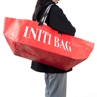 Échantillon gratuit de sac de shopping réutilisable en PP tissé, sac fourre-tout en polypropylène extra large et résistant pour le déménagement et le stockage
