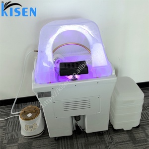 อ่างสระผมอะคริลิคแบบไม่มีท่อ ยี่ห้อ Kisen พร้อมฝาครอบอบไอน้ำสำหรับสปาผม และเครื่องอบไอน้ำ พร้อมถังเก็บน้ำเสียขนาด 18 ลิตร - Product Image 5