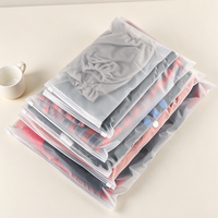 Pochette Ziplock CPE transparente avec logo personnalisé, impression couleur et motif sur mesure, sac d'emballage plastique à fermeture éclair pour T-shirts, sweats à capuche et vêtements