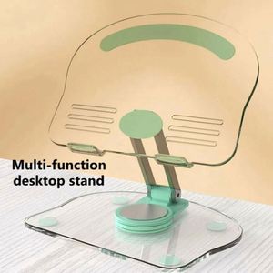 Soporte Giratorio Transparente con Base de Nylon para Escritorio, Soporte Universal Plegable y Ajustable para Teléfono Móvil, Tableta y Computadora, Conveniente - Product Image 2